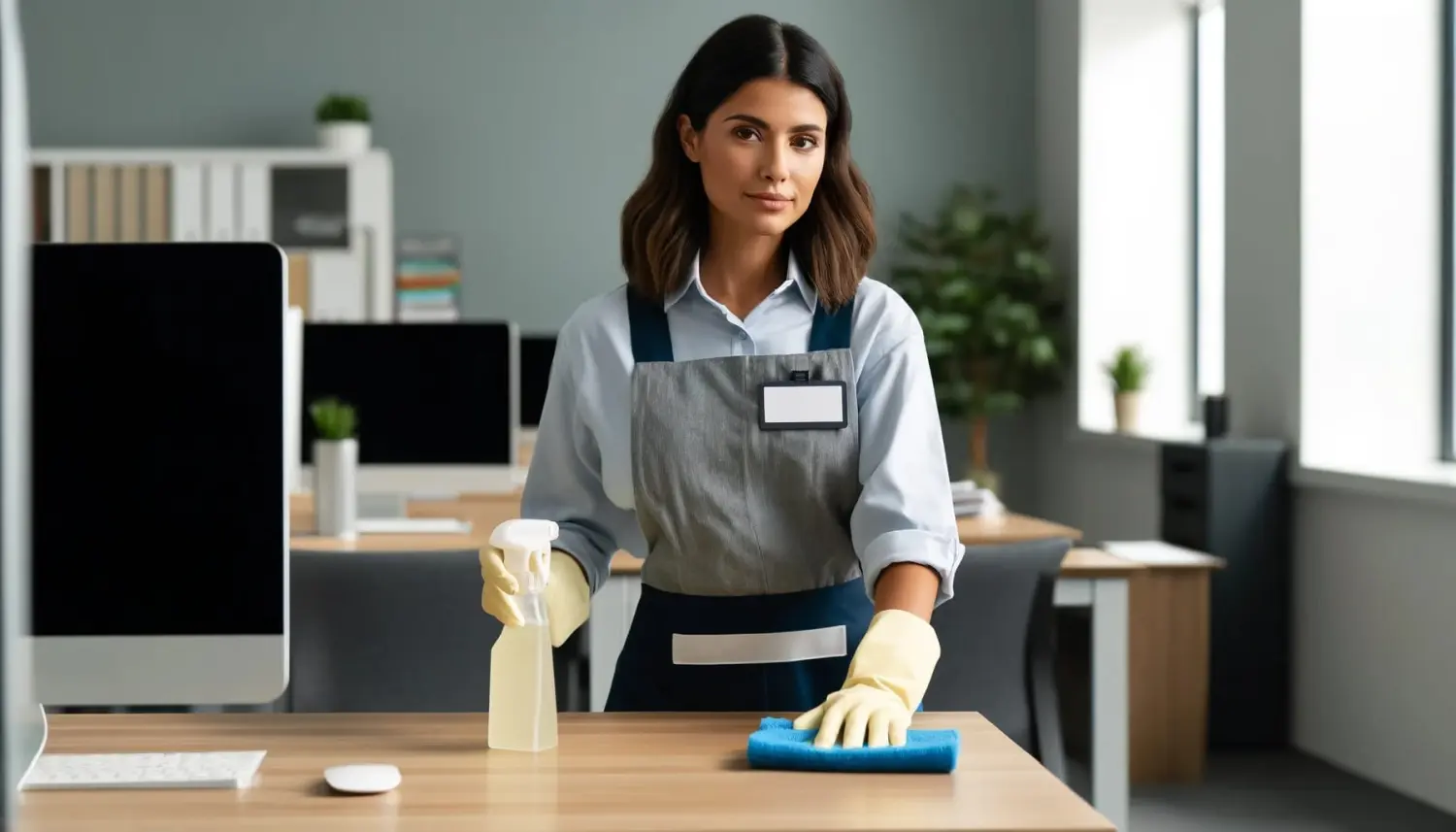 SAIA Personalservice, eine Frau, die das Büro putzt